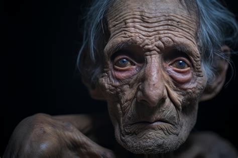 Premium Ai Image An Old Man With Wrinkles On His Face