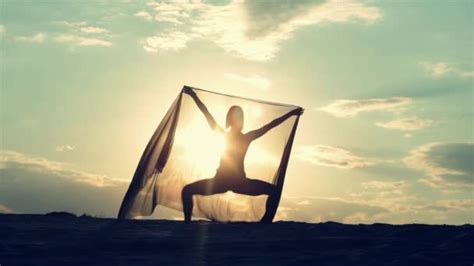 Silhouette Of A Dancing Woman At Sunset Stock Video Vadimys