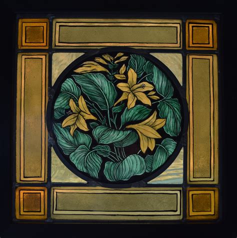 Custom Painted Stained Glass Botanical Art Panel by Amy Valuck Glass