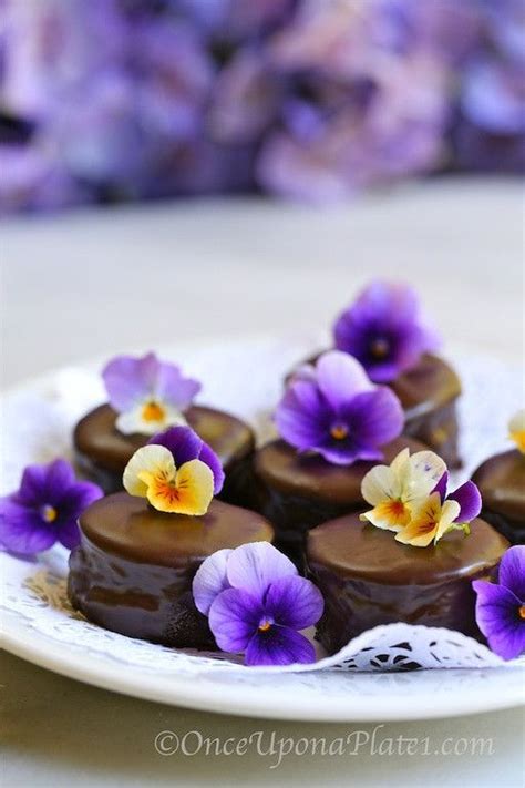 Edible Flowers Recipes Desserts Chocolate Brownies