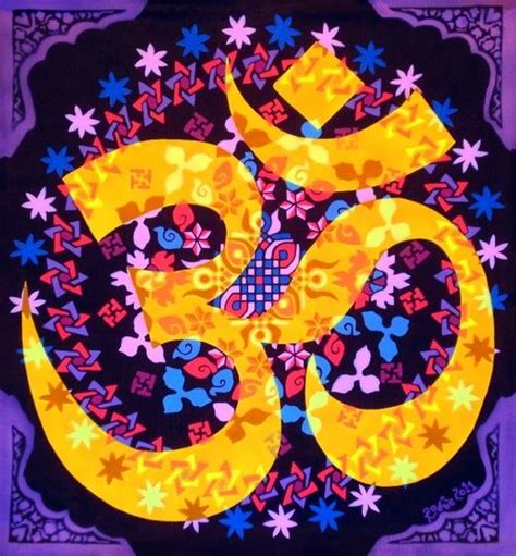 Psychedelic Art Om Symbol Peace Symbol