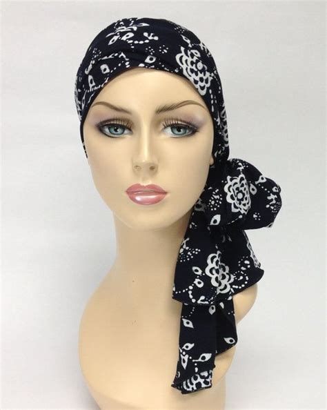 To create the twisted head scarf style, start with the scarf behind your head or along the nape of your neck. Turban Chemo Hat Tribal Head Wrap Alopecia Scarf Black ...