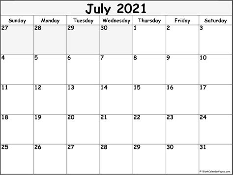 July acts as a sheath to a good number of public holidays and exciting events. July 2021 calendar | free printable calendar templates