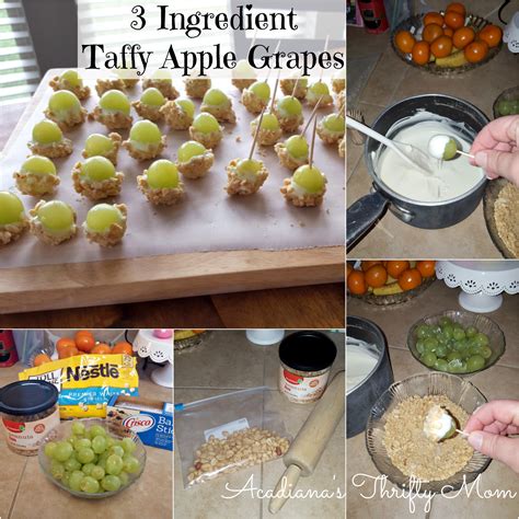 3 Ingredient Taffy Apple Grapes Acadianas Thrifty Mom