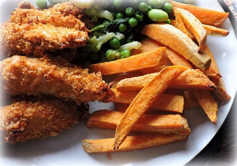 Guilt Free Chicken Strips And Sweet Potato Fries The English Kitchen