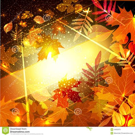 Vector Background With Autumn Leaves Stock Vector