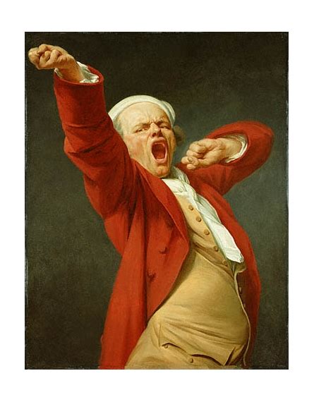 Joseph Ducreux Self Portrait Yawning Circa 1783 Mutualart
