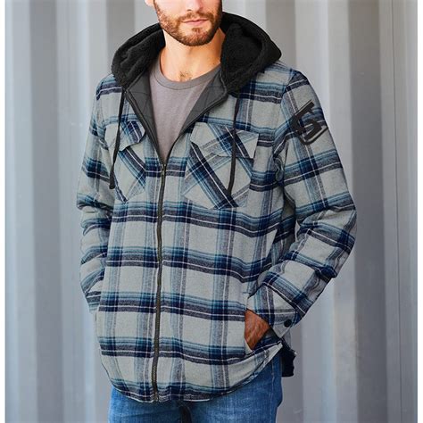 Burnside Quilted Flannel Full Zip Hooded Jacket Show Your Logo