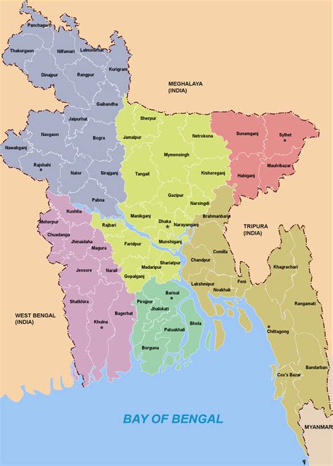 Map Of Bangladesh Divisions And Districts Maps Vrogue