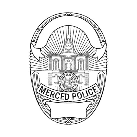 Merced California Police Badge Svg City Police Department Officer