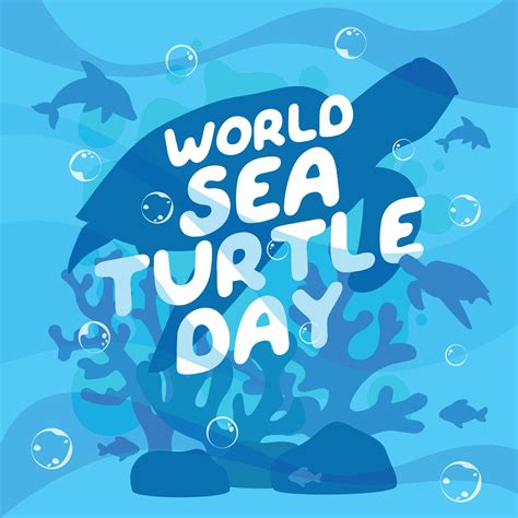 World Sea Turtle Day Design Template For Celebration Sea Turtle
