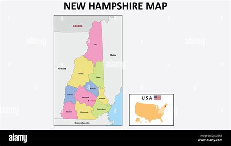 New Hampshire Map State And District Map Of New Hampshire Political