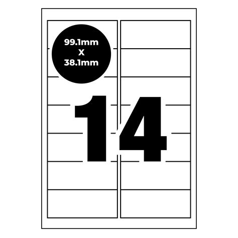 A4 Self Adhesive Address Labels 14 Per Page Compatible With Avery