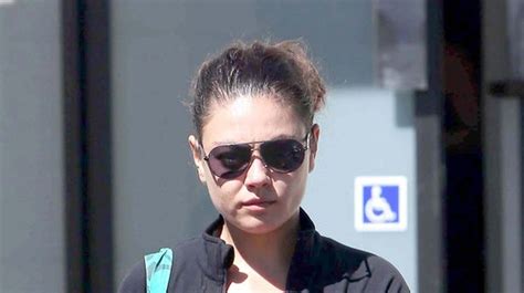 Mila Kunis Leaves The Gym Looking Sweaty With No Make Up On Mirror Online