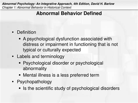 Ppt Chapter 1 Abnormal Behavior In Historical Context Powerpoint