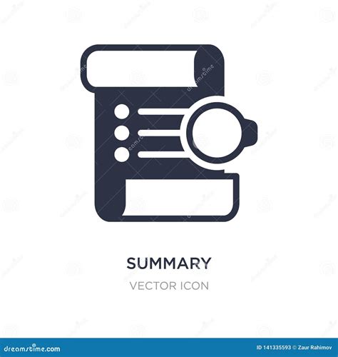 Summary Icon On White Background Simple Element Illustration From