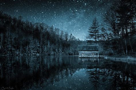 Lake Julia Cabin Under A Starry Night Sky Photograph By Chris Sheridan