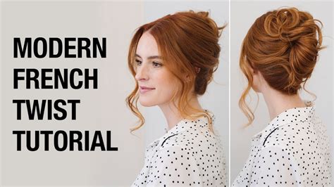 Modern French Twist Hairstyle Tutorial Twisted Updo Formal Styling
