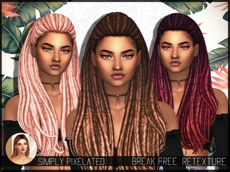 The Sims Resource Nightcrawler S Break Free Hair Retextured By