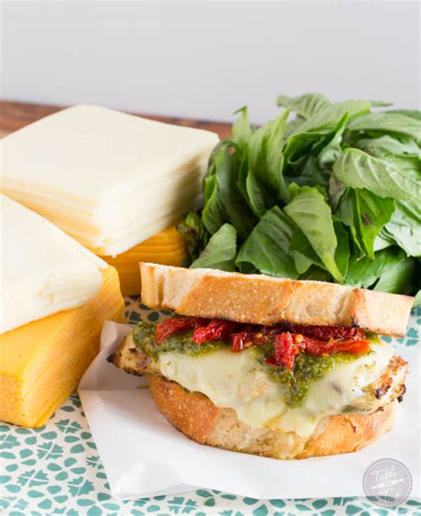 Cheesy Grilled Pesto Chicken And Sundried Tomato Sandwich Table For Two