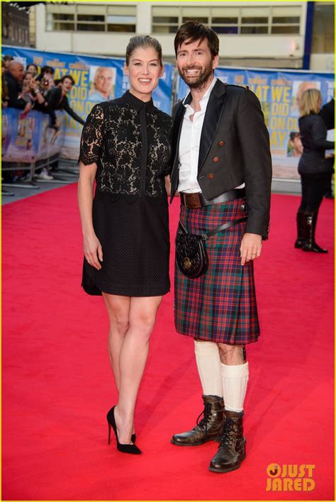 Rosamund Pikes Co Star David Tennant Wears Kilt At What We Did On Our