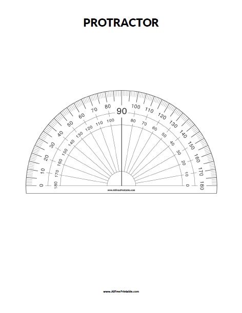 Free Printable Protractor Free Printable Templates