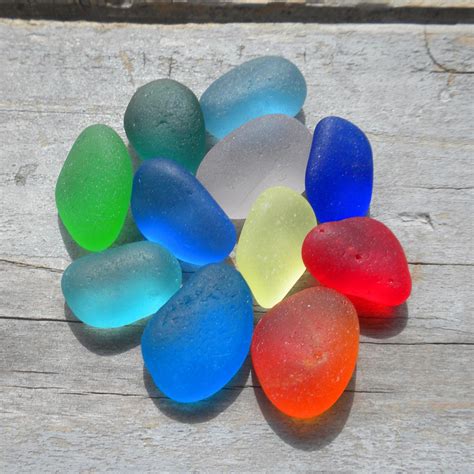 Genuine Beach Sea Glass Rare Larger Sized Nuggets Red