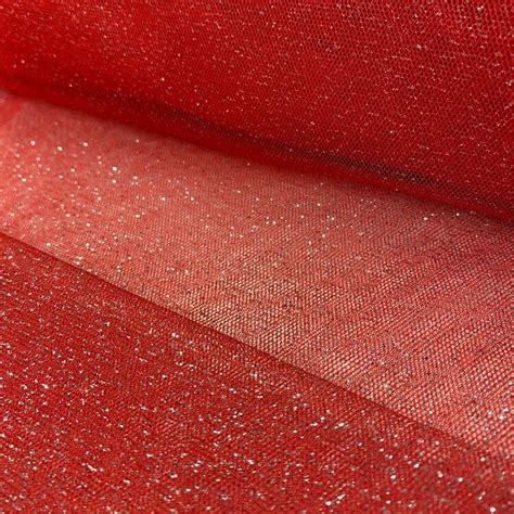 Tecido Tulle Glitter 1 47L Vermelho Loja De Tecidos Tecidos Online