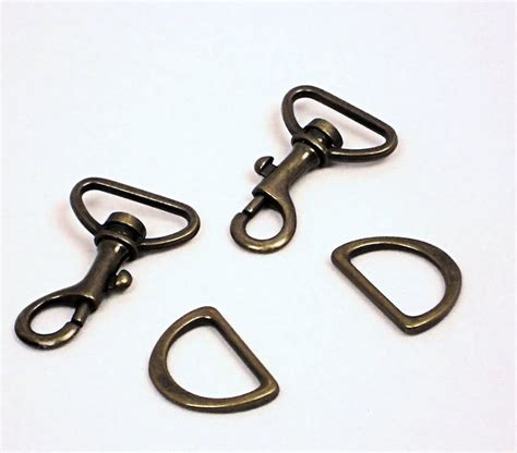 4pc Purse Hardware Set Of 1 Inch D Rings And 1 Swivel Snap Etsy