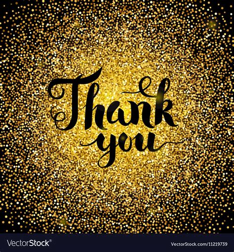 Thank You Gold Design Royalty Free Vector Image