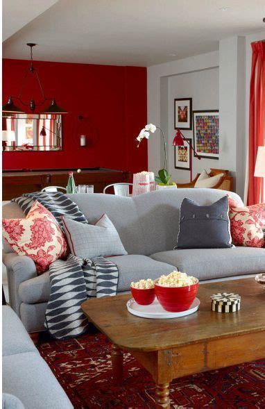 Red And Grey Living Room Red Living Room Grey Living Room White