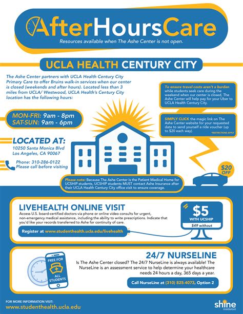 You are now leaving health net's website for eyemed. UCLA Ashe Center | Urgent Care & Emergency Room