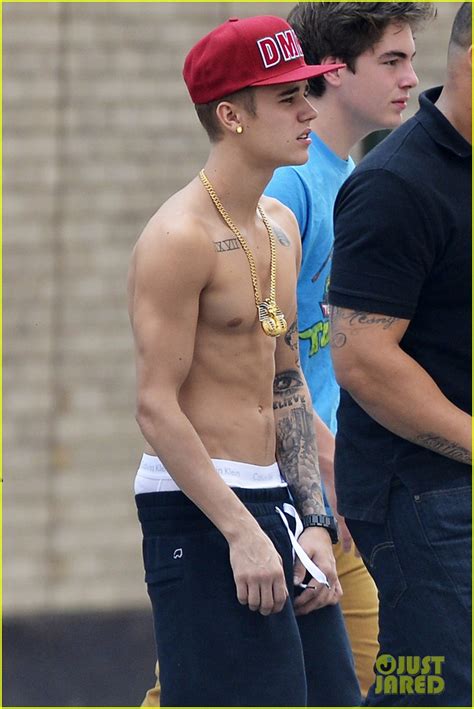Justin Bieber Shirtless Before All Night Studio Session Photo Justin Bieber