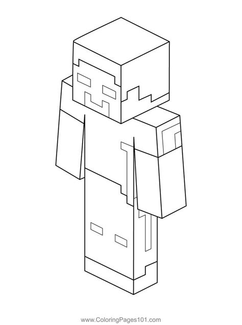 Herobrine Minecraft Coloring Page Minecraft Coloring Pages Coloring