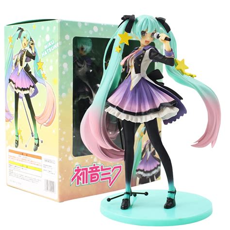 18cm anime hatsune miku 10th anniversary taito pvc action figure collectible model toy in action