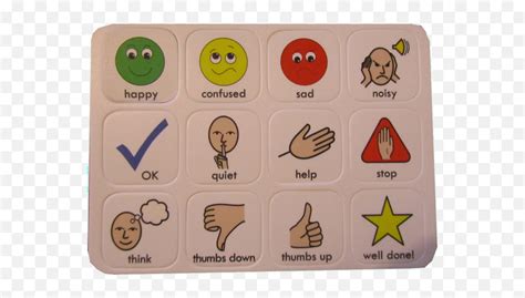 Positive Behaviour Set Of 12 Symbol Tiles Png Play Pecs Icon Free