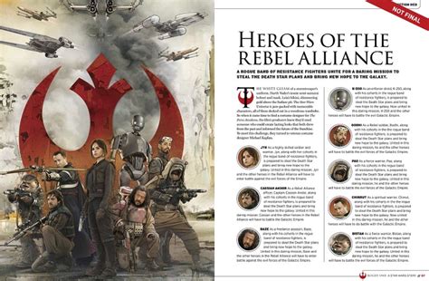 ‘star Wars Rogue One Heroes Villains And Ships Revealed In Story Guide