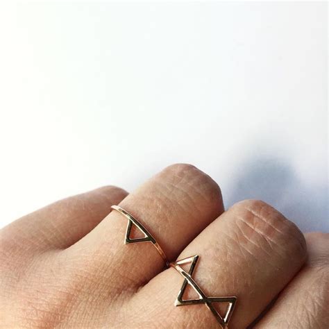 The Simple Gold Spike Ring And Three Gold Spikes Ring By Jewelry