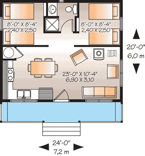 6 Tiny Floor Plans For Delightful Two Bedroom Beach Homes