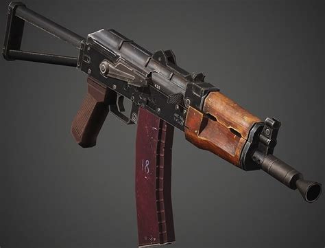 3d Model Aks 74u Pbr Game Ready Ak Rifle Vr Ar Low Poly Cgtrader