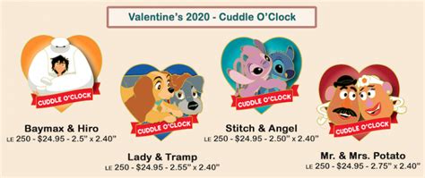 Valentines 2020 Cuddle Oclock Disney Employee Center Pins Disney