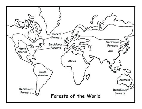Printable World Map Coloring Page At Free Printable