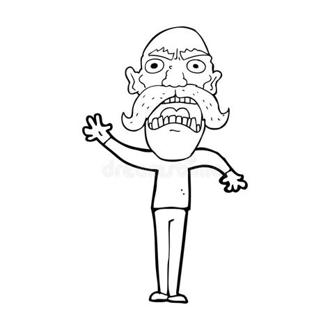 Cartoon Angry Old Man Stock Illustration Illustration Of Clip 37028702