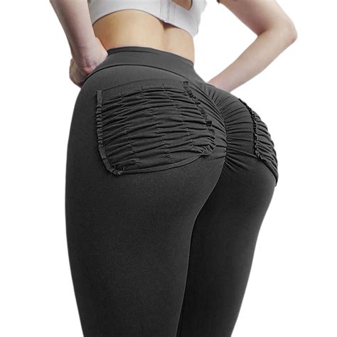Fittoo Fittoo Ruched Butt Lifting Leggings High Waisted Workout Sport Tummy Control Gym Yoga