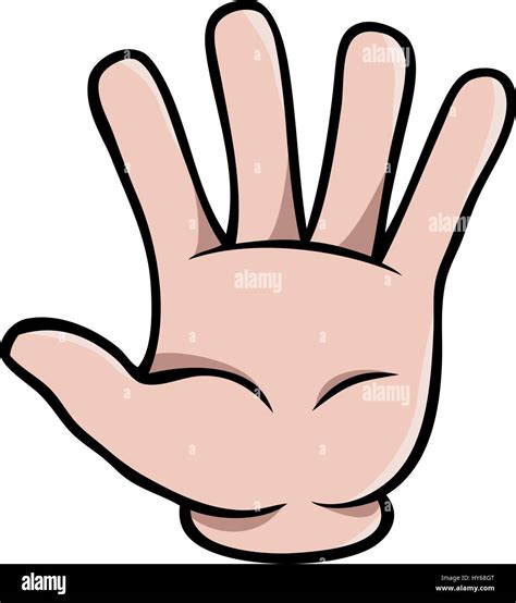 Human Cartoon Hand Showing Five Fingers Stock Vector Art And Illustration