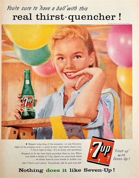 1957 7 Up Soda Ad Vintage Ads 1950s Party Decor 50s Birthday Party