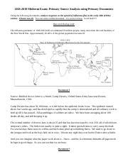 Ap World History Documents Midterm Exam Primary Source Analysis Using Primary