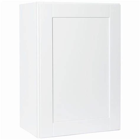 hampton bay shaker 21 in w x 12 in d x 30 in h assembled wall kitchen cabinet in satin white