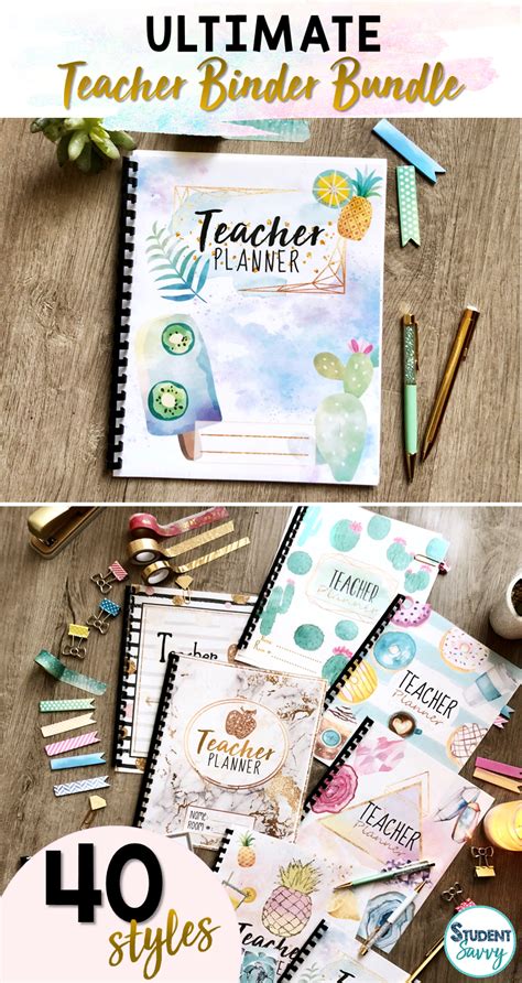 Design The Perfect Teacher Binders And Planners With 40 Fabulous Covers