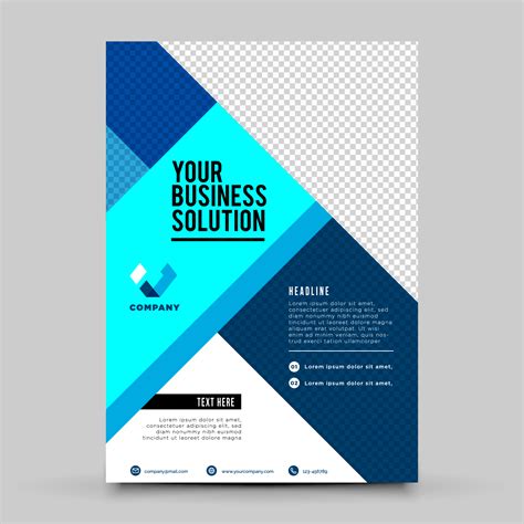 Blue Office Business Flyer 602689 Vector Art At Vecteezy